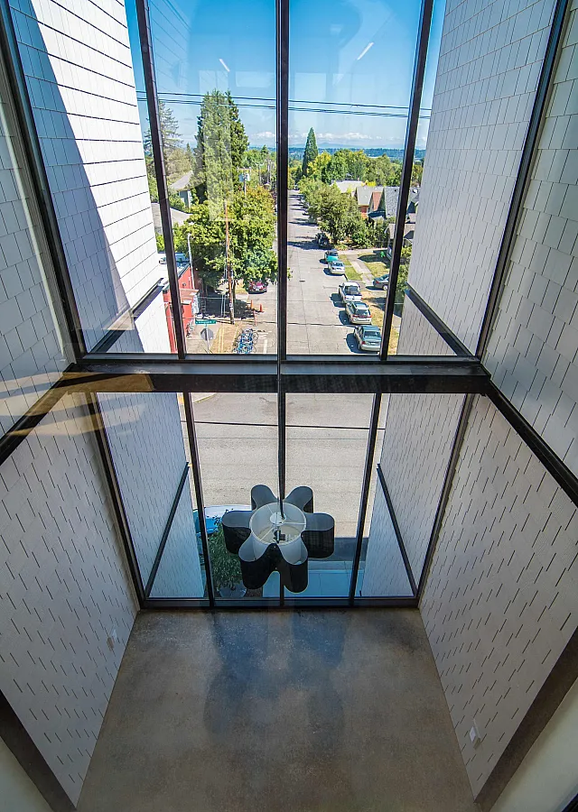 floor to ceiling windows at cassi
