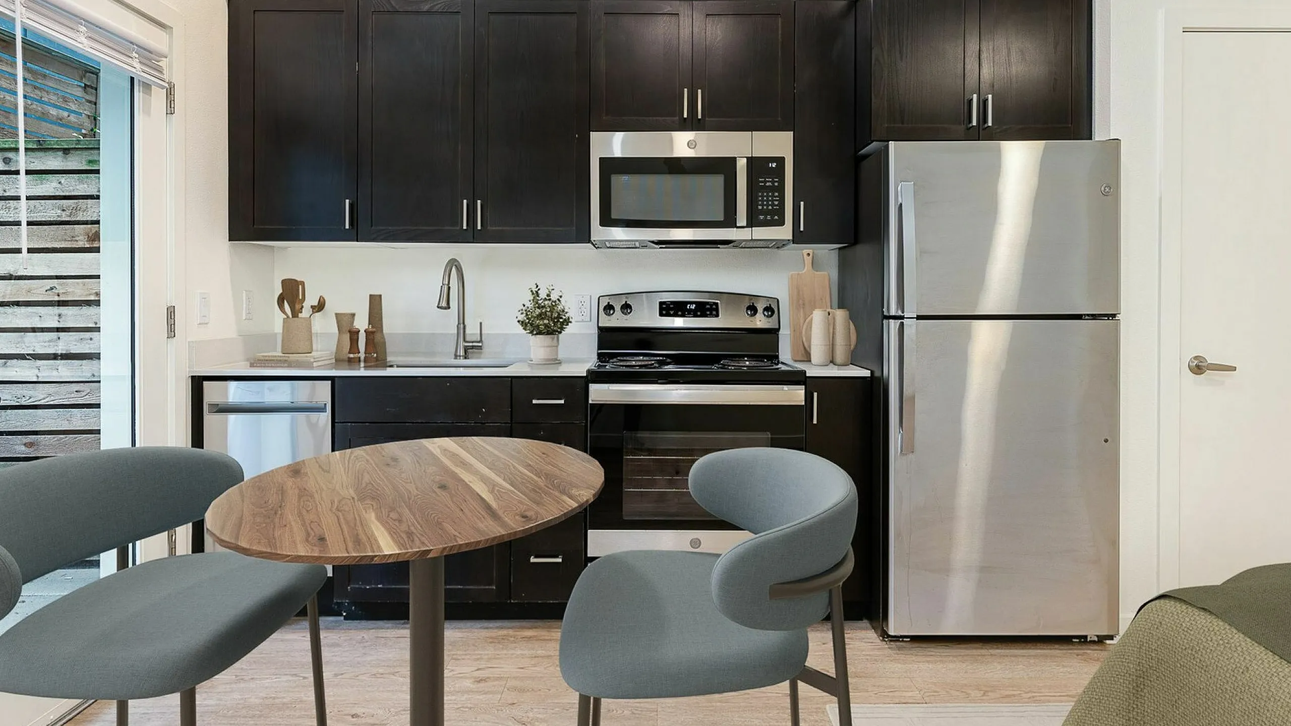 kitchen with stainless steel appliances