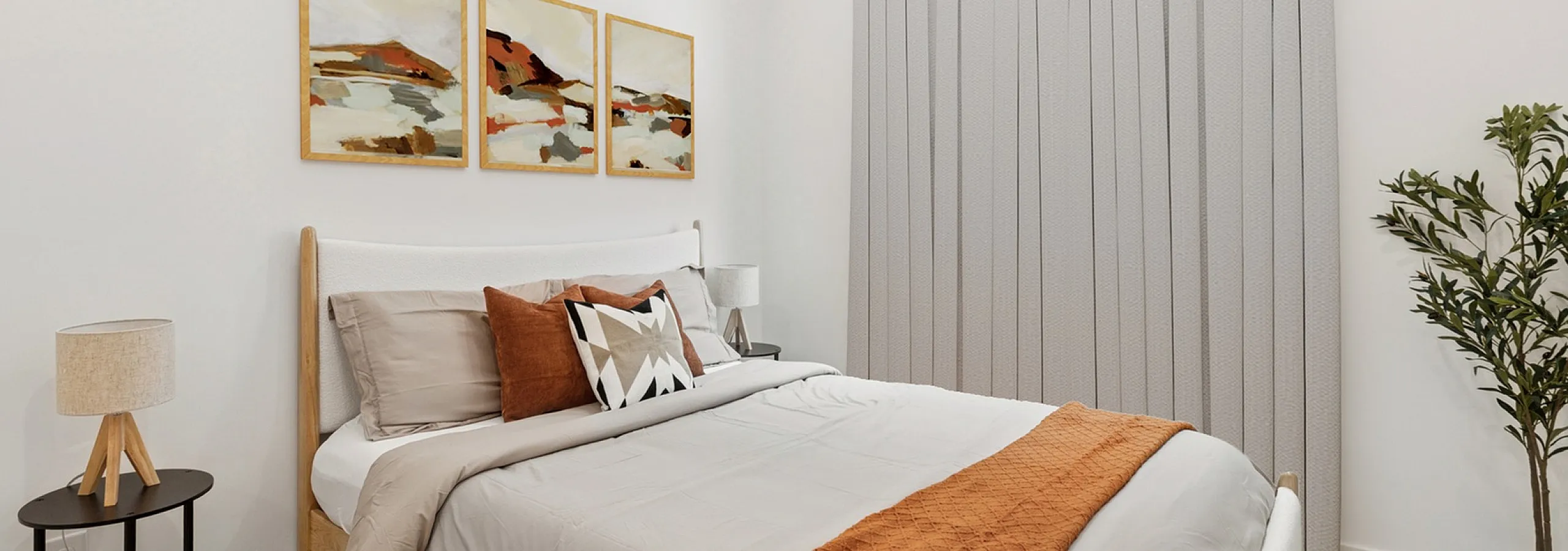 Staged bedroom