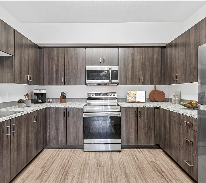 virtually staged kitchen at fernhill