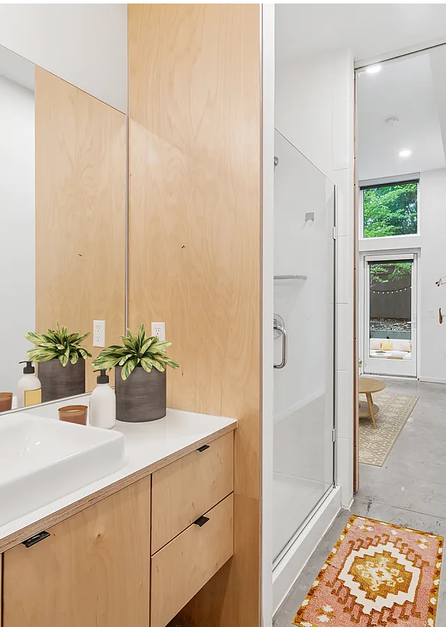 hand- crafted natural wood cabinetry at artisan