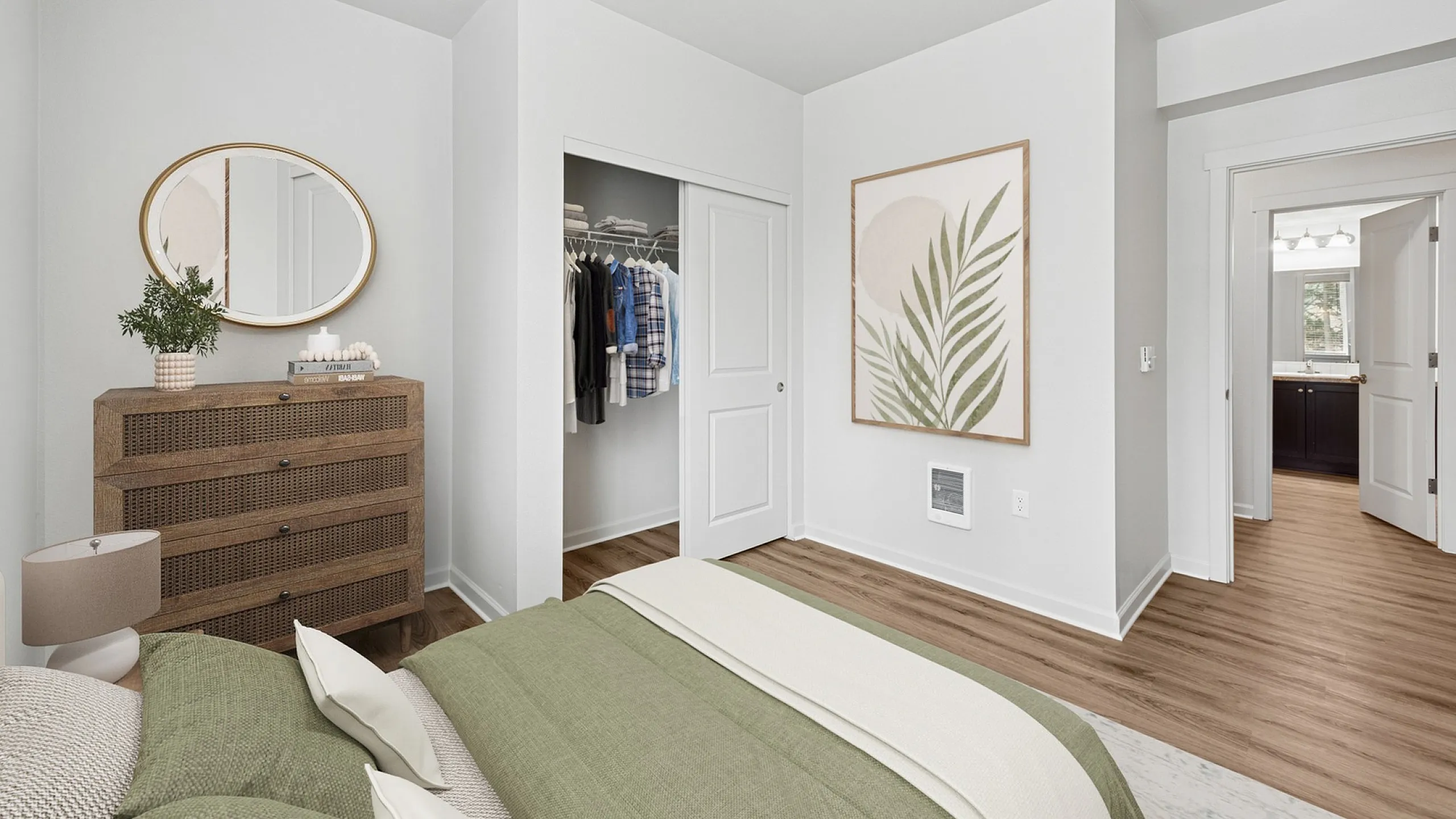 virtually staged bedroom