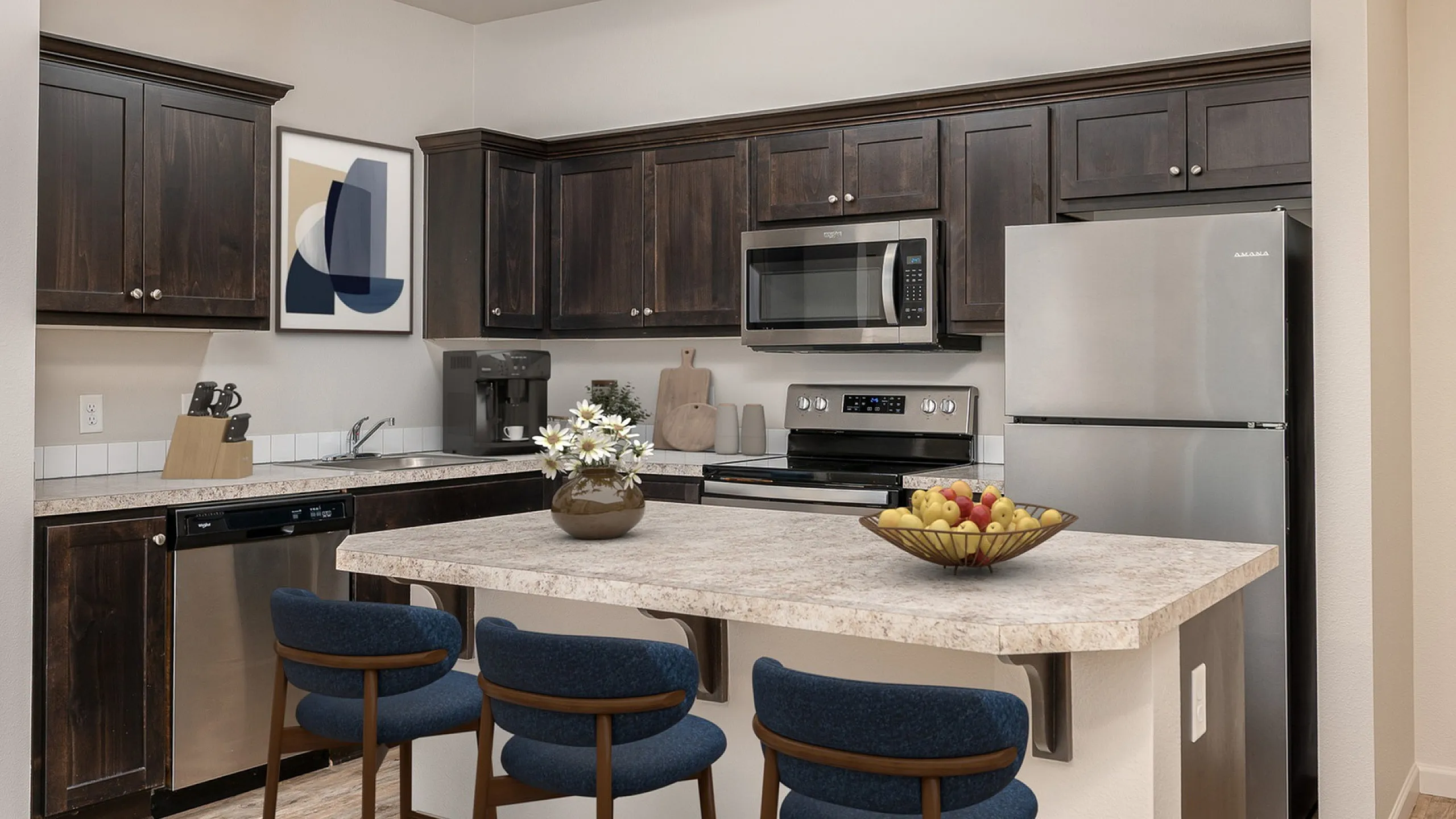 virtually staged kitchcen
