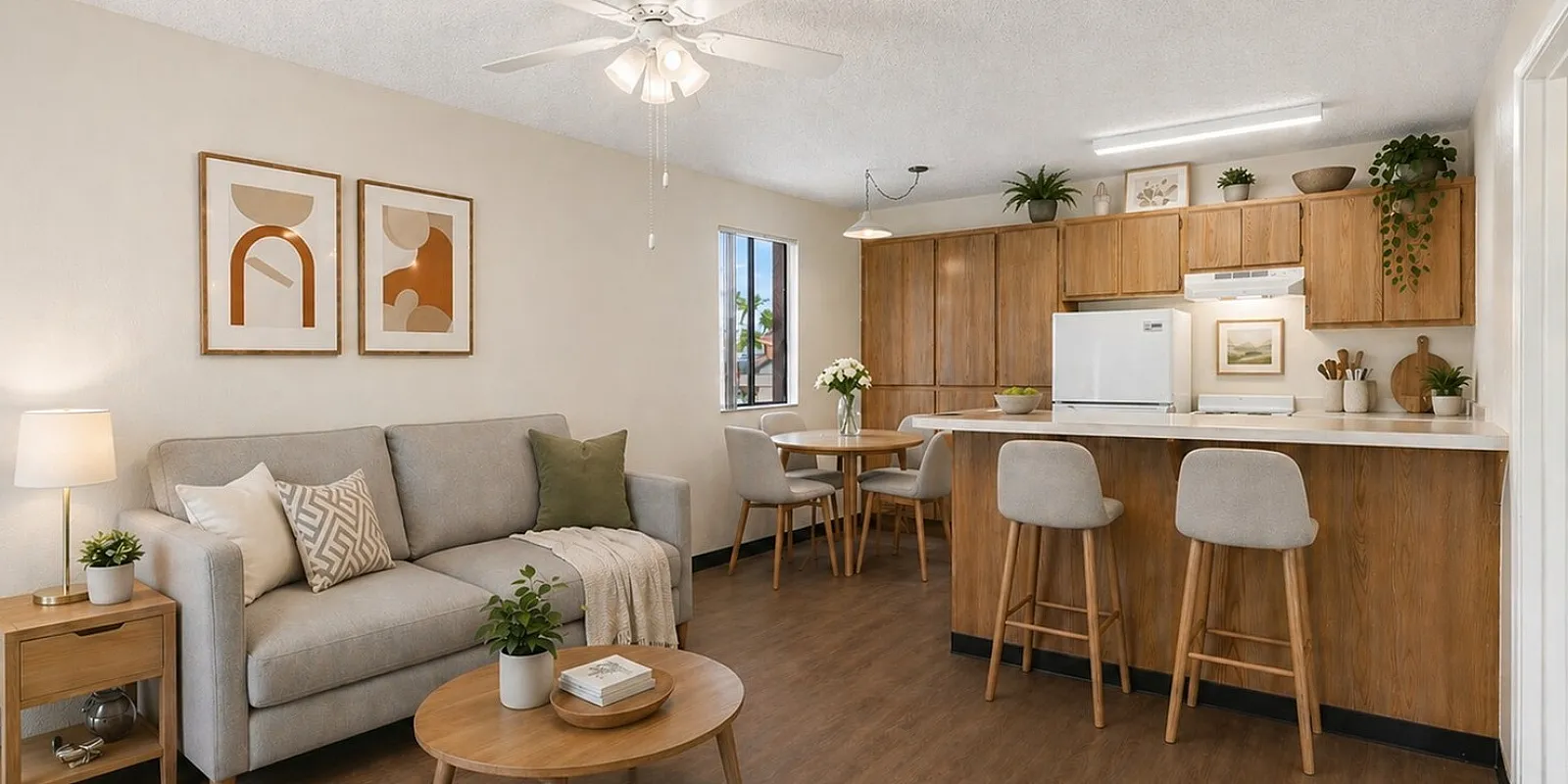 living room and dining room at orchard mesa