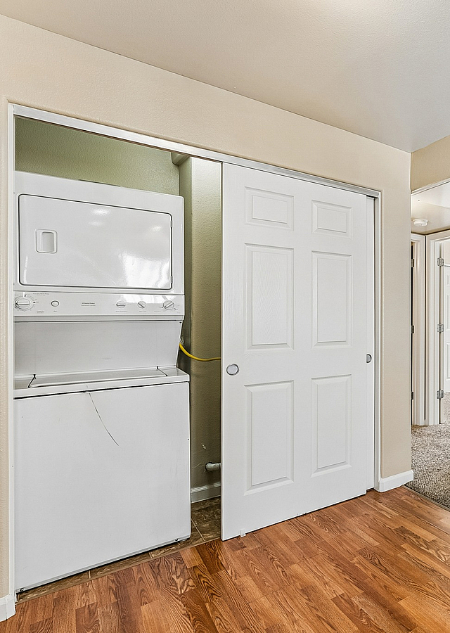 stacked washer and dryer