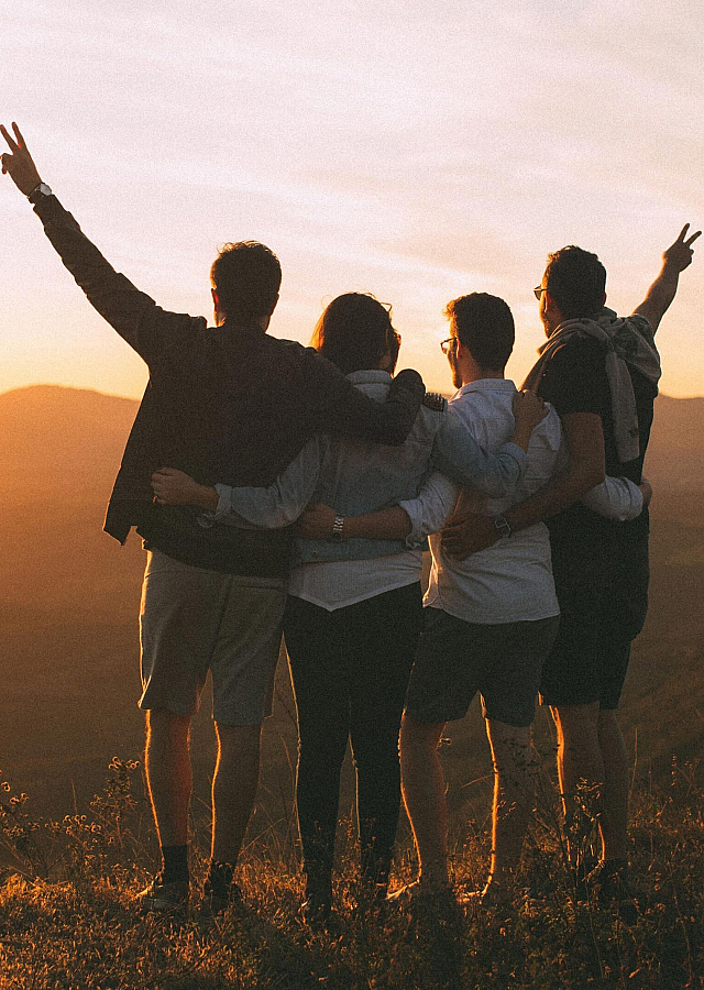 people hiking