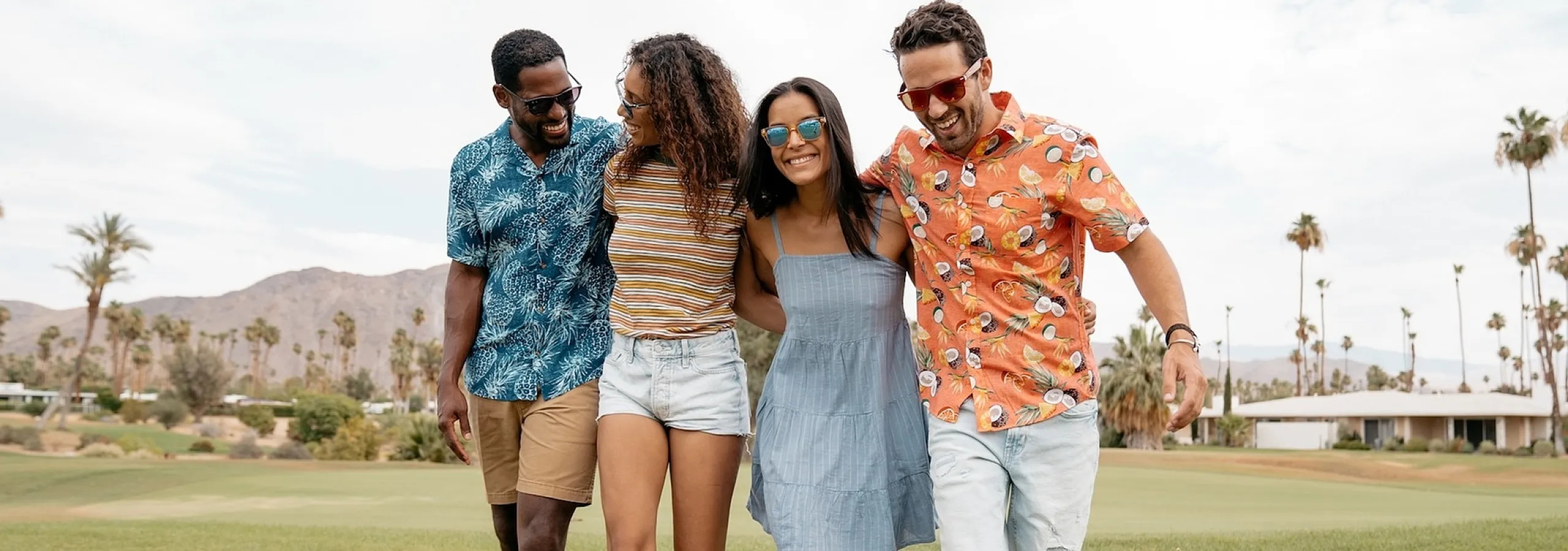 group of friends walking together