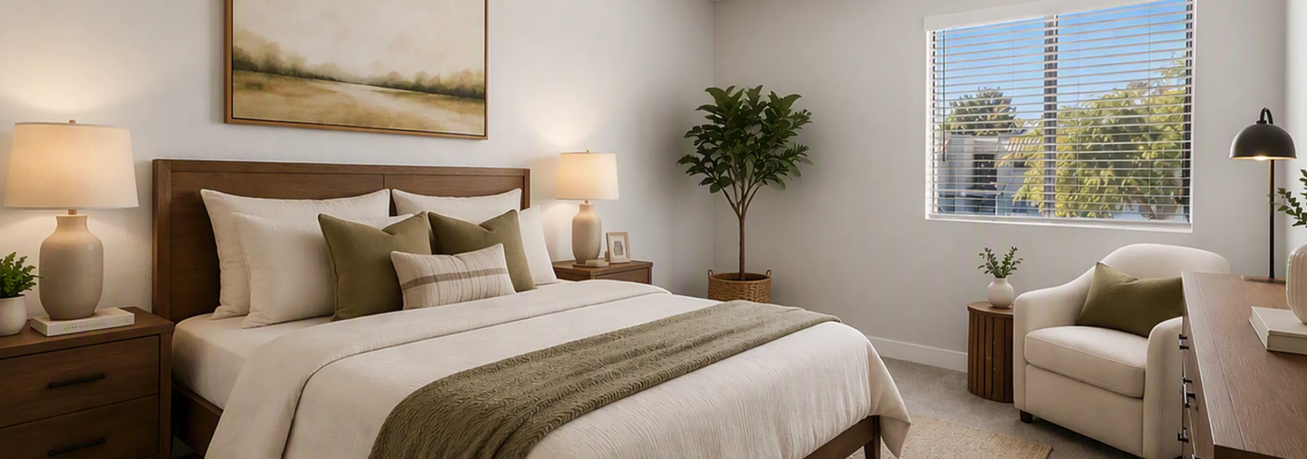 virtually staged bedroom