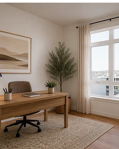 virtually staged office at Rivenwood