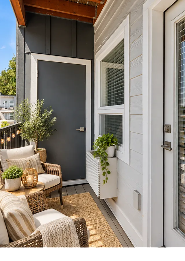 virtually staged balcony