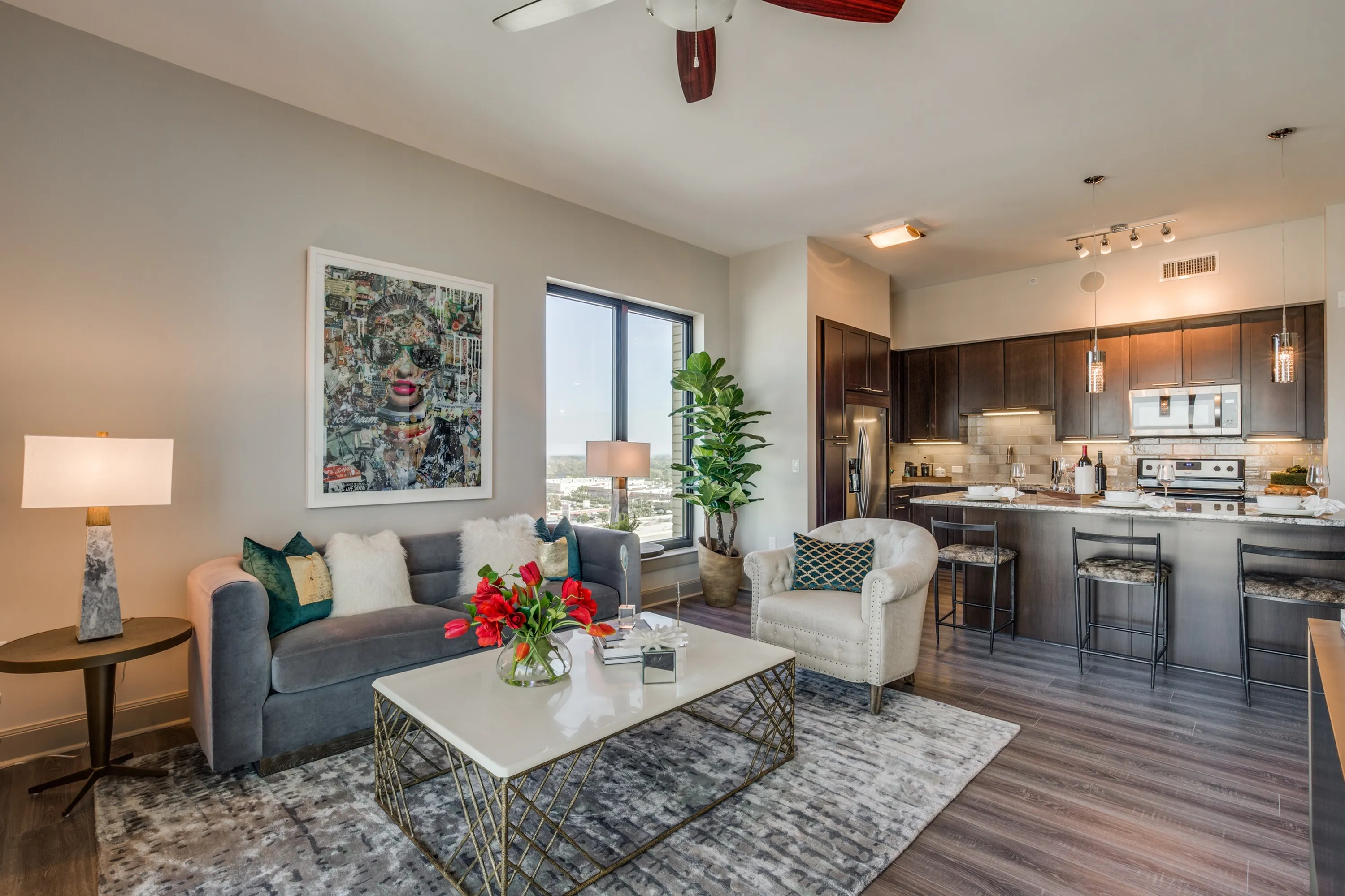 The McCarthy at Memorial -City Living Room | Houston, TX Apartments | Apartments in Houston, TX