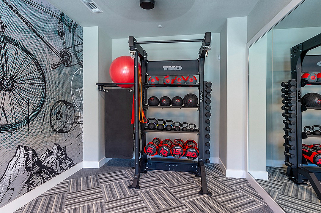 Stylish home gym | Caroline at Memorial | Houston, Texas