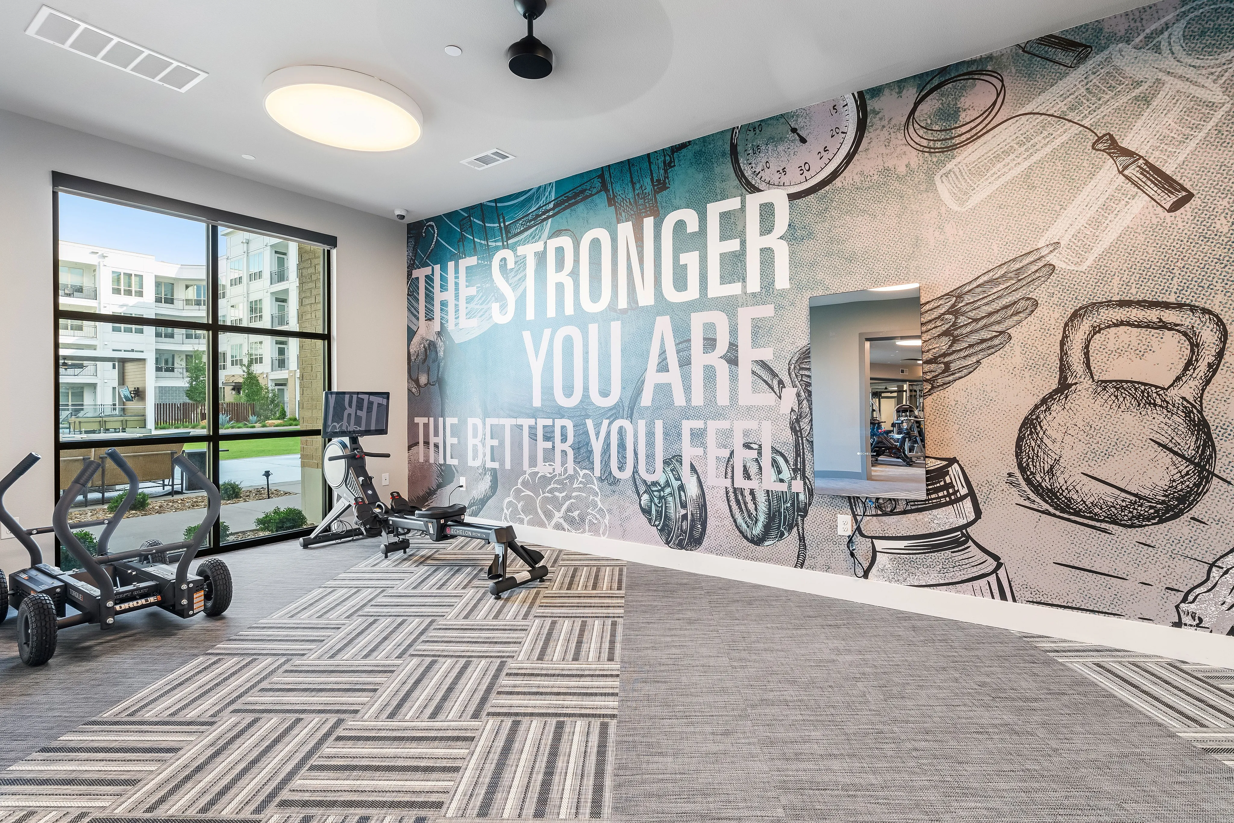 Modern fitness room | Caroline at Memorial | Houston, Texas