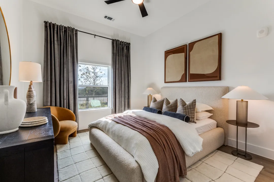 Pearl Bee Cave | Bee Cave, Texas| Inviting bedroom with a view