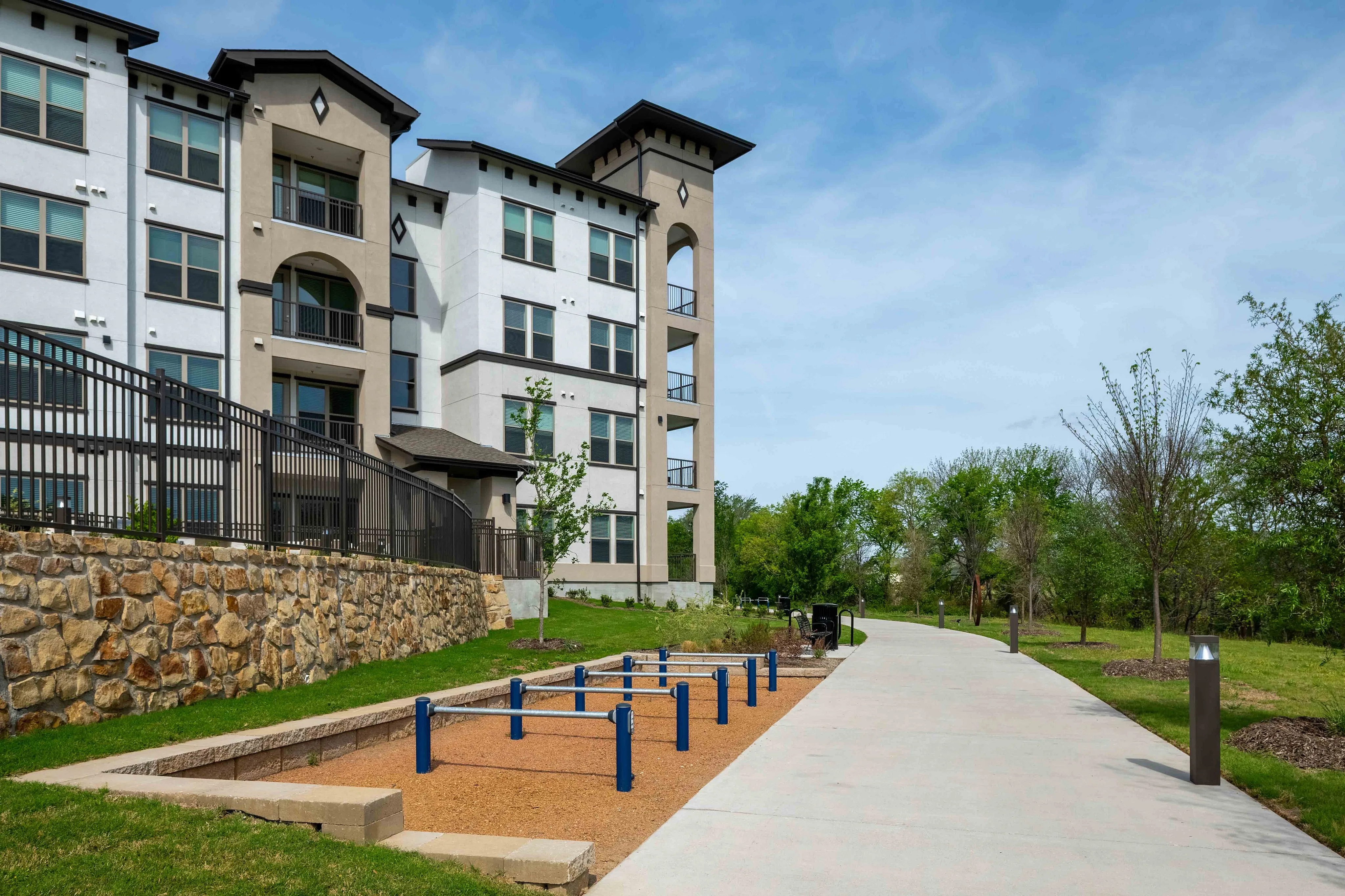 Caroline Florence | Apartments in McKinney Texas | Creekside walking trail accessible from the apartment community