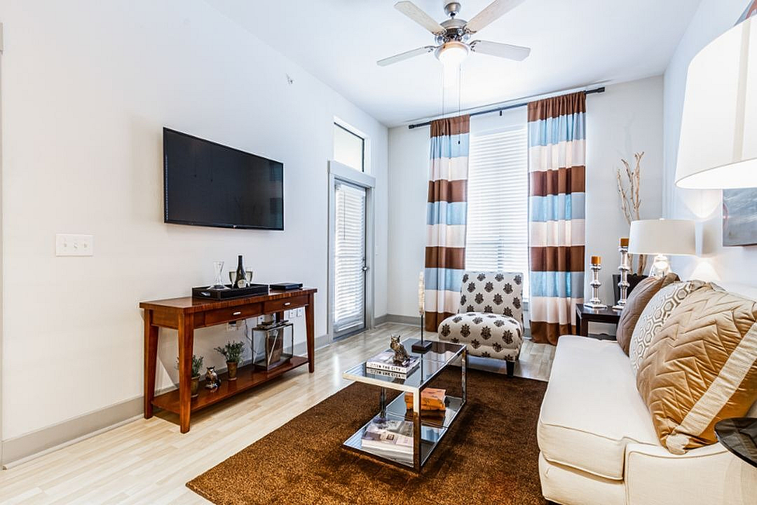 Caroline on Voss Apartment Living Room | Houston, TX Apartments | Uptown Houston Apartments