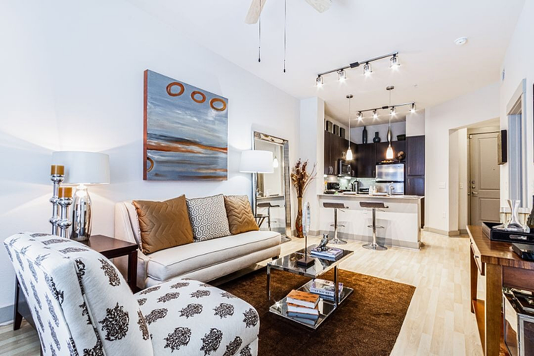 Caroline on Voss Apartment Living Room | Houston, TX Apartments | Uptown Houston Apartments