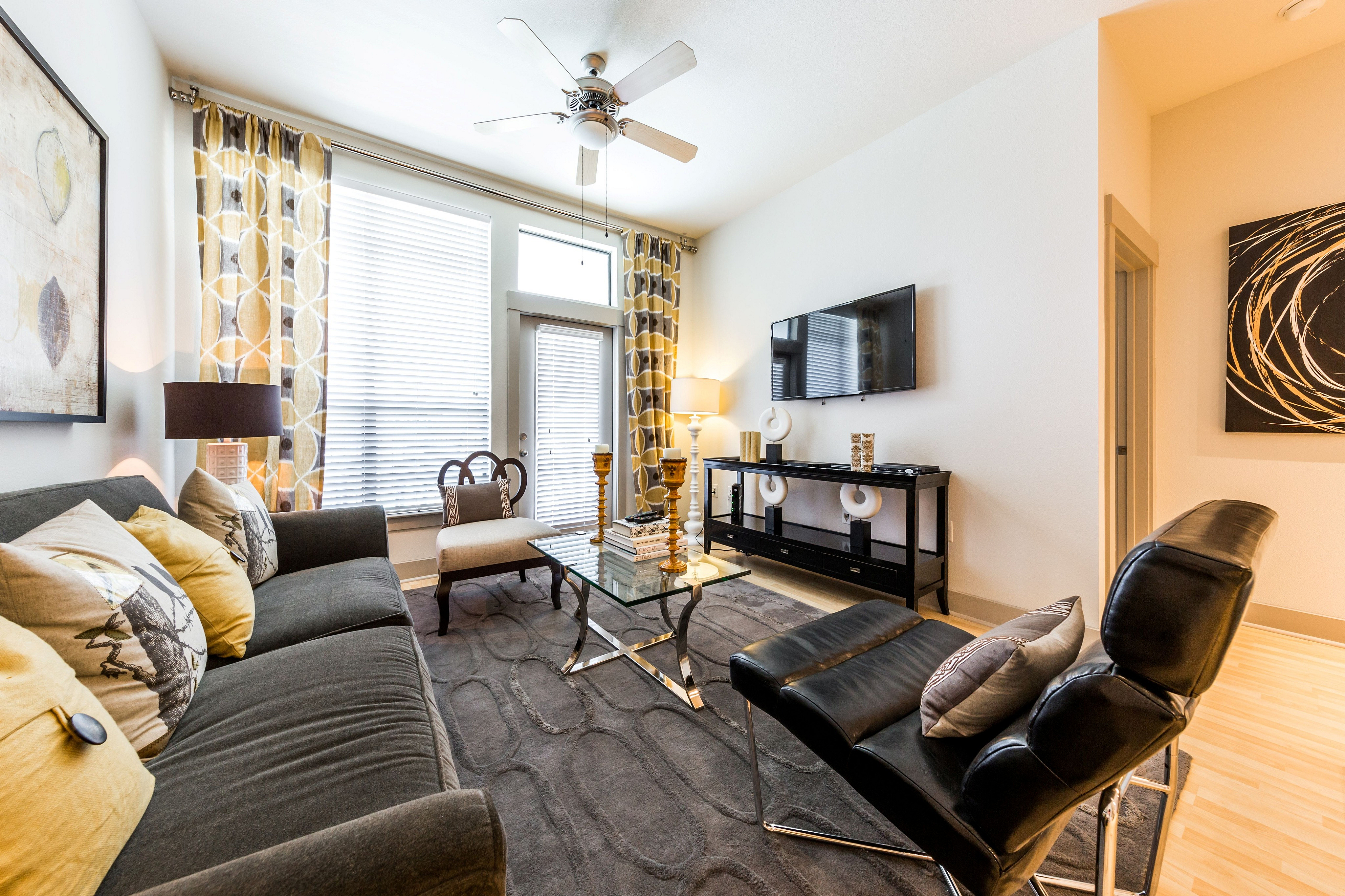Caroline on Voss Apartment Living Room | Houston, TX Apartments | Uptown Houston Apartments
