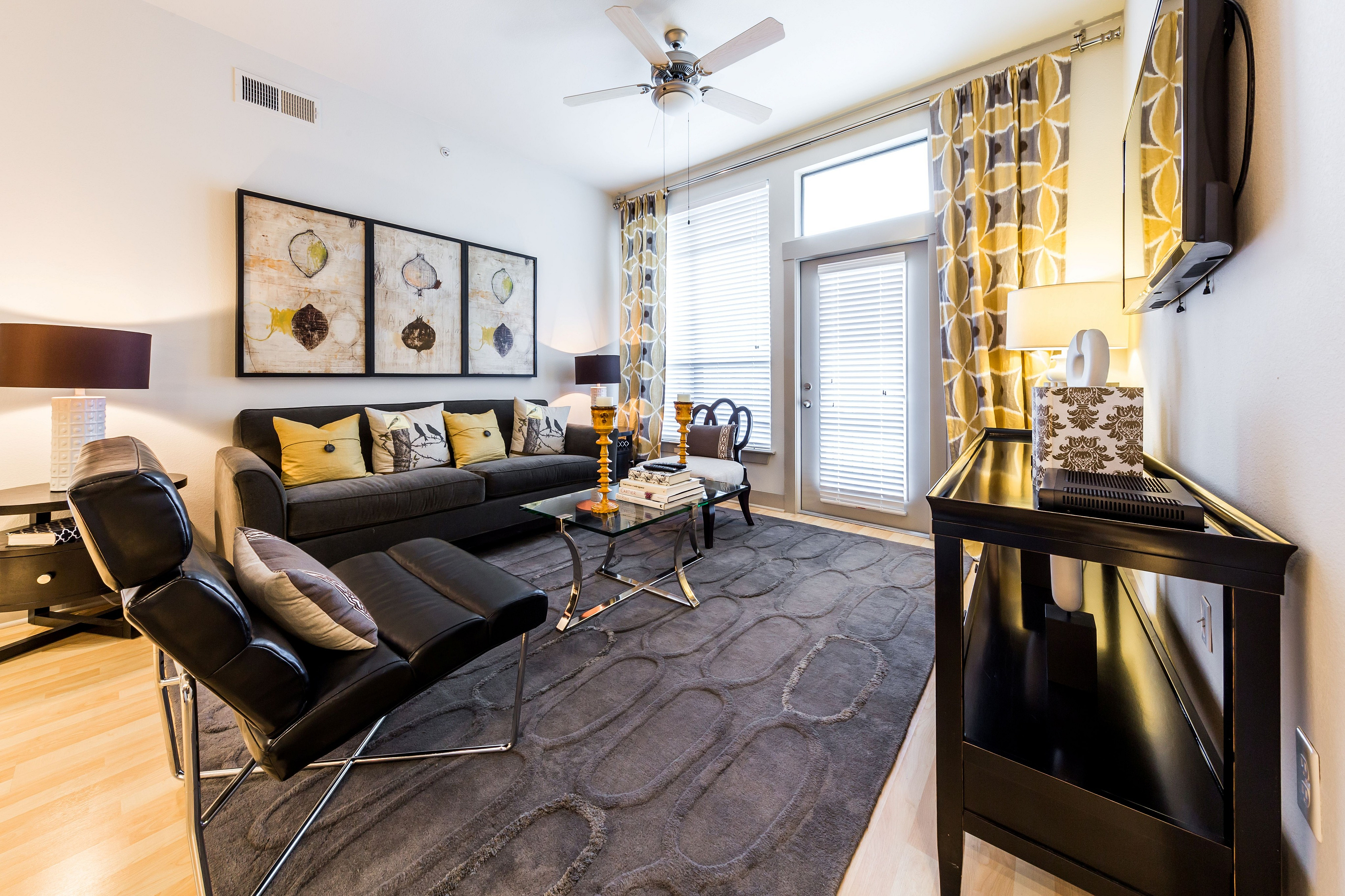 Caroline on Voss Apartment Living Room | Houston, TX Apartments | Uptown Houston Apartments