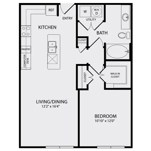 MID-A2 | Midtown Houston Living | Apartments in Houston, TX