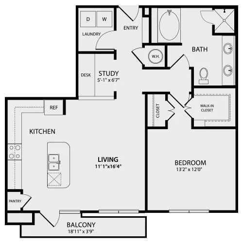 MID-A3B | Midtown Houston Living | Apartments in Houston, TX
