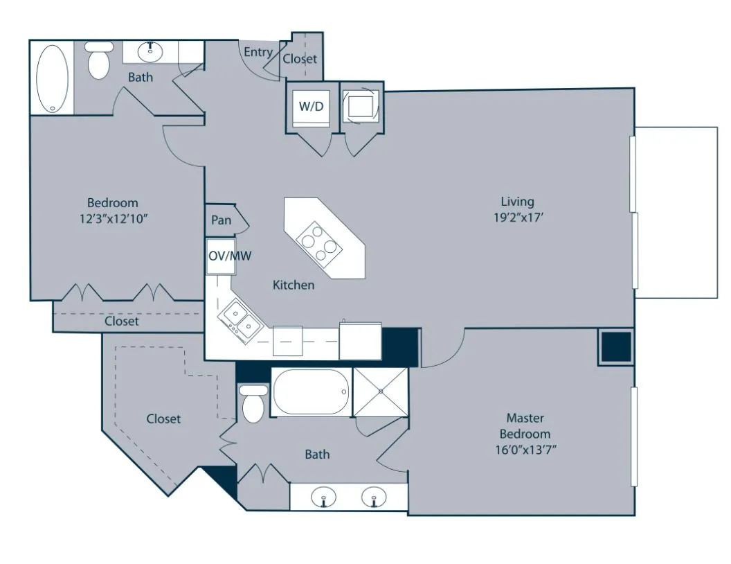 B1 | The Fountains at Memorial City | Memorial City Living Apartments