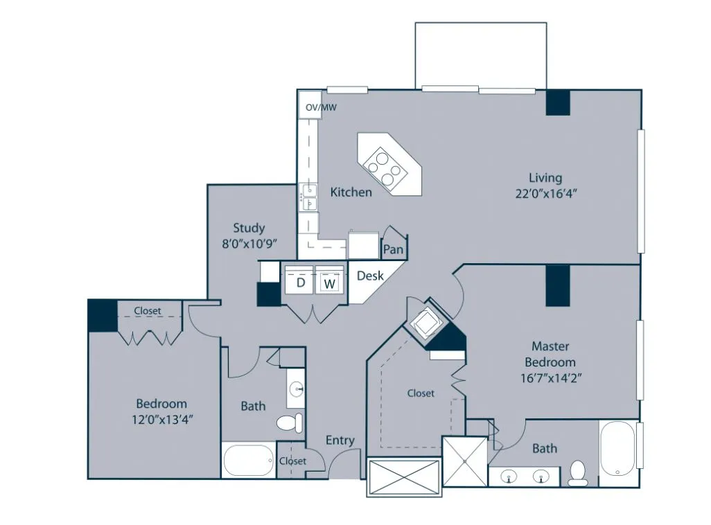 B10 | The Fountains at Memorial City | Memorial City Living Apartments