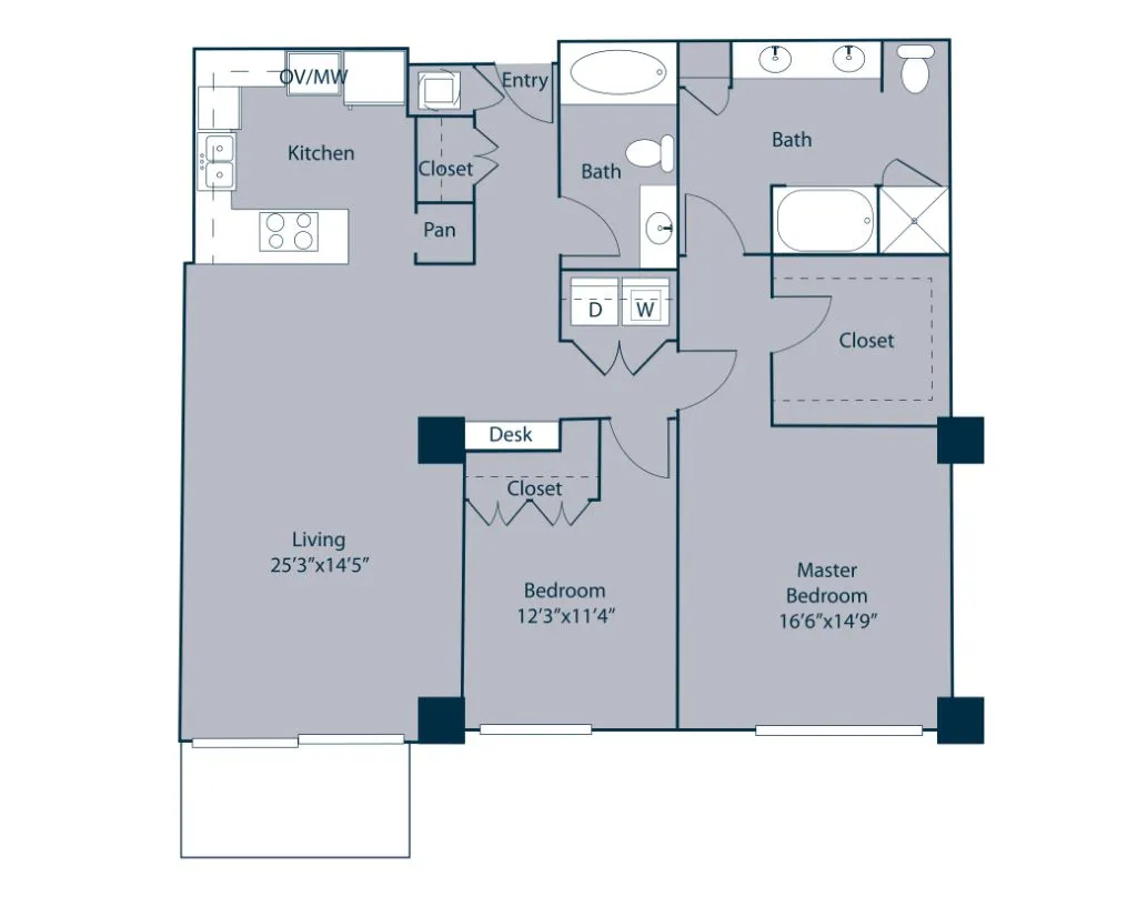 B3 | The Fountains at Memorial City | Memorial City Living Apartments