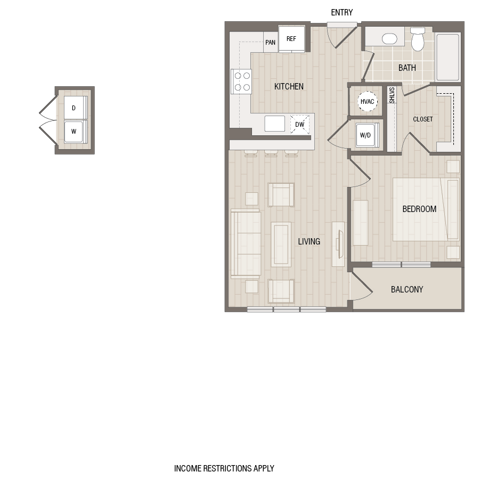 A1.P6 | Caroline at Memorial | Houston,TX Apartments | Apartments in Memorial City | New Apartments in Houston | Essential Housing Apartments