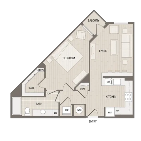 A2.1 | Caroline at Memorial | Houston,TX Apartments | Apartments in Memorial City | New Apartments in Houston | Essential Housing Apartments