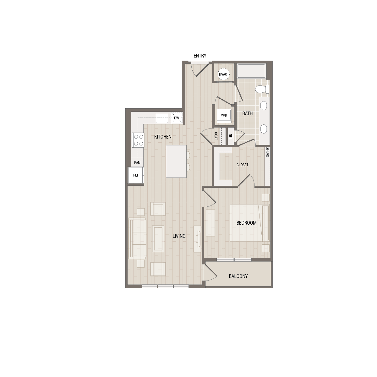 Explore Our 1 & 2 Bedroom Floor Plans for Rent in Houston