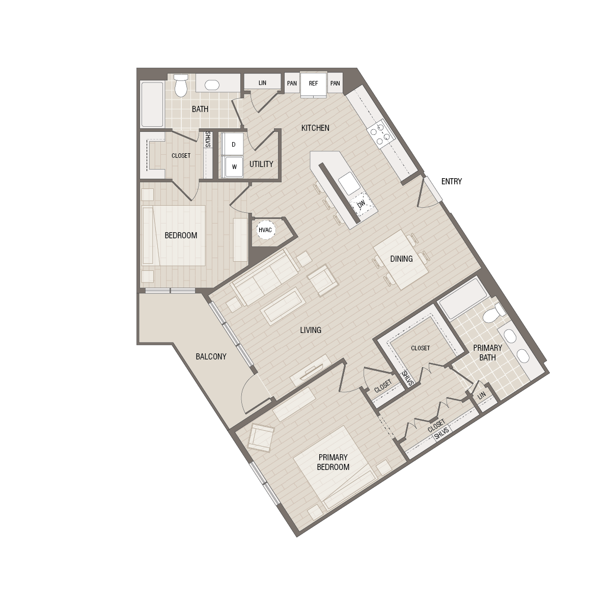 Explore Our 1 & 2 Bedroom Floor Plans for Rent in Houston