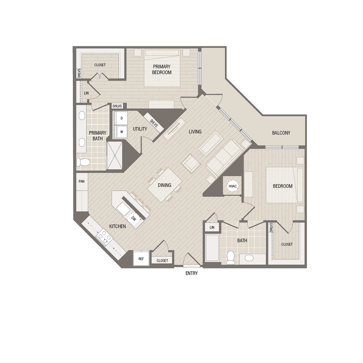 Explore Our 1 & 2 Bedroom Floor Plans for Rent in Houston