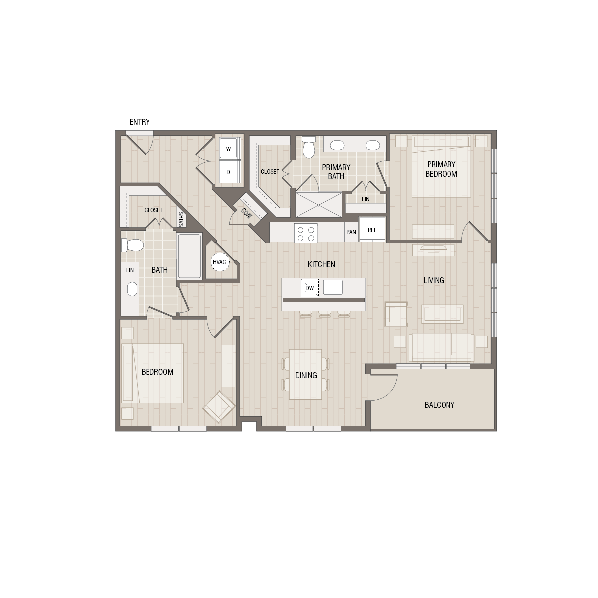 Explore Our 1 & 2 Bedroom Floor Plans for Rent in Houston
