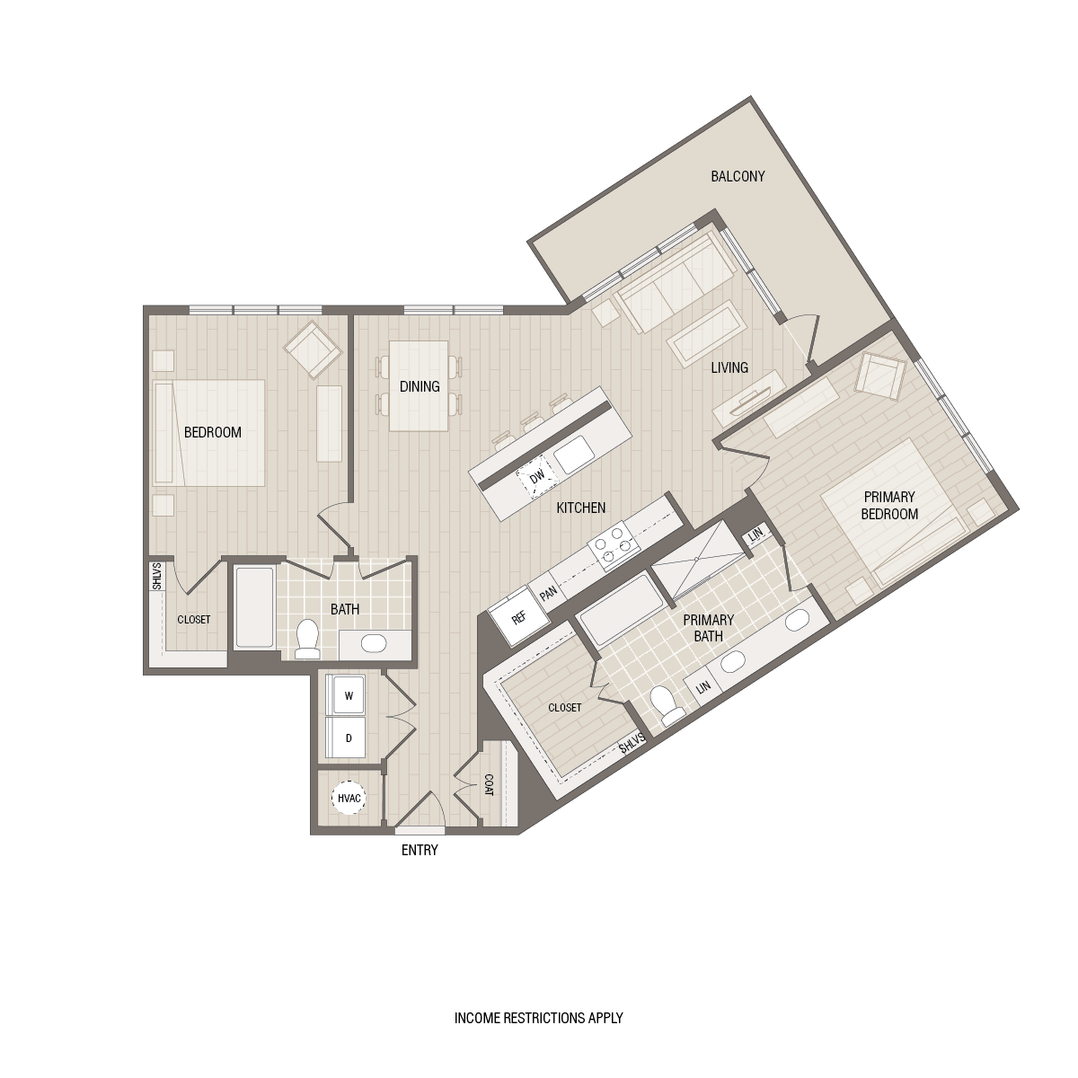 Explore Our 1 & 2 Bedroom Floor Plans for Rent in Houston