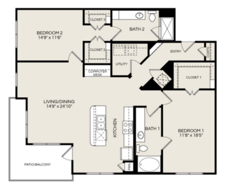 B1.1 | Pearl Woodlake | Houston, TX Apartments