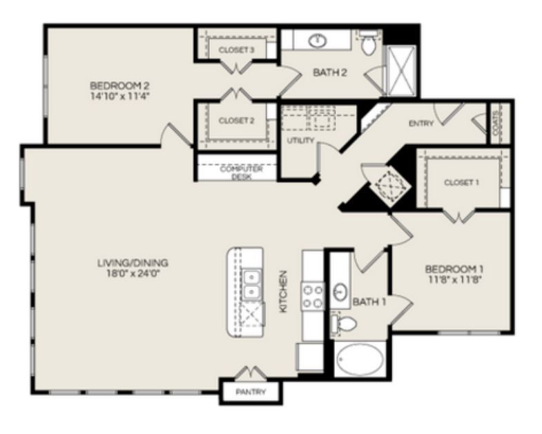 B1.3 | Pearl Woodlake | Houston, TX Apartments