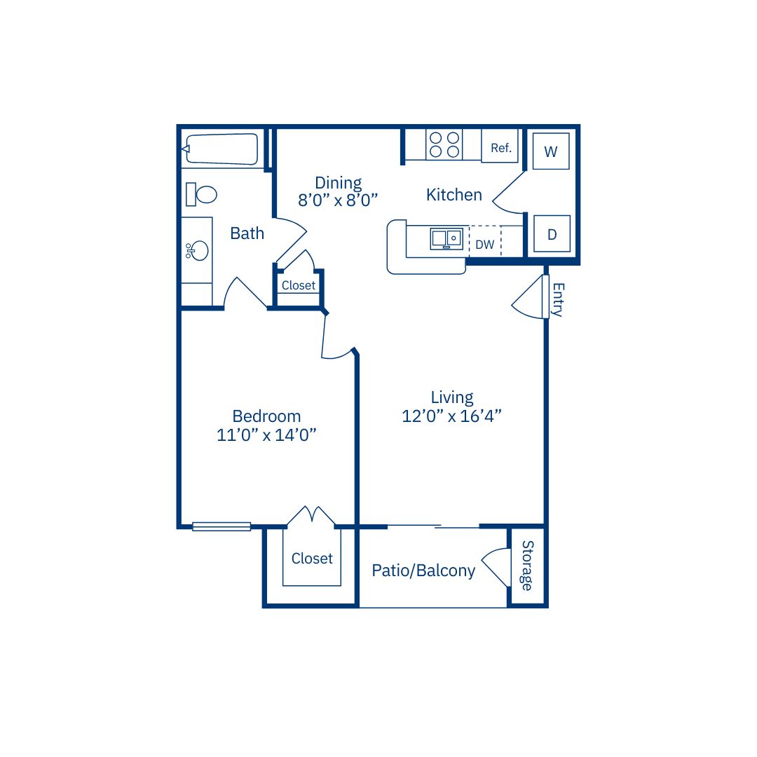 1-1B | Hadley Midtown | Houston, TX Apartments | Apartments in Houston Texas | Midtown Living