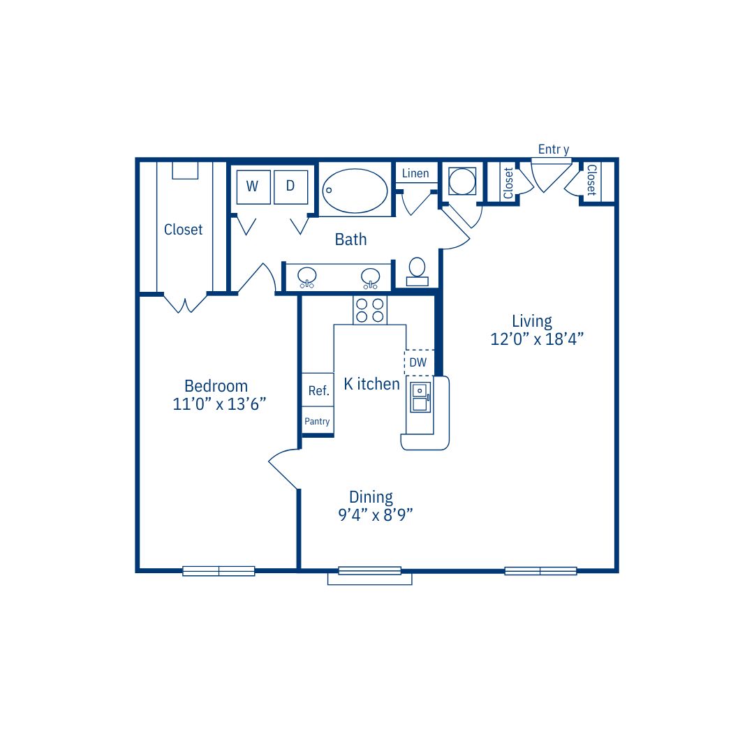 1-1C1 | Hadley Midtown | Houston, TX Apartments | Apartments in Houston Texas | Midtown Living
