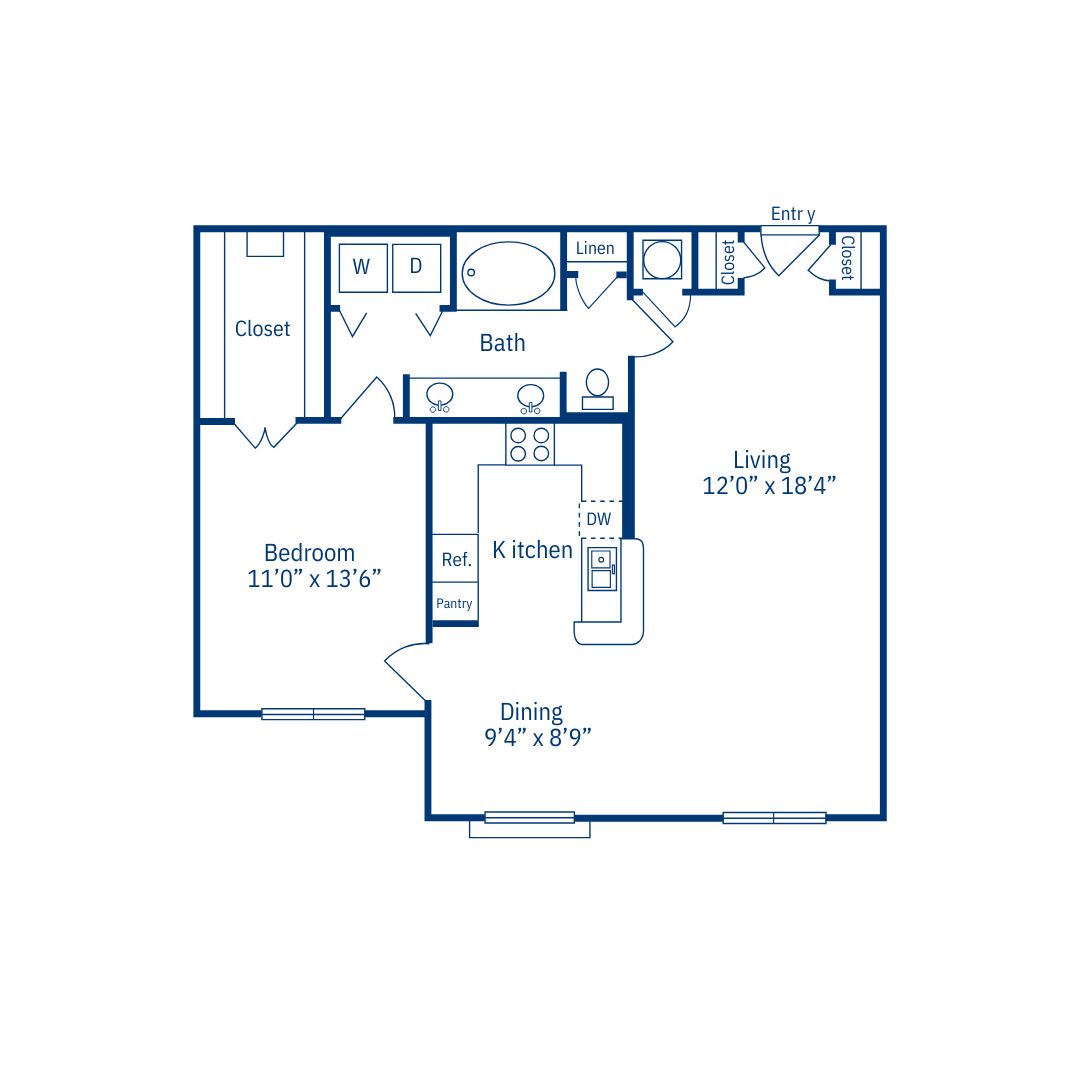 1-1C2 | Hadley Midtown | Houston, TX Apartments | Apartments in Houston Texas | Midtown Living
