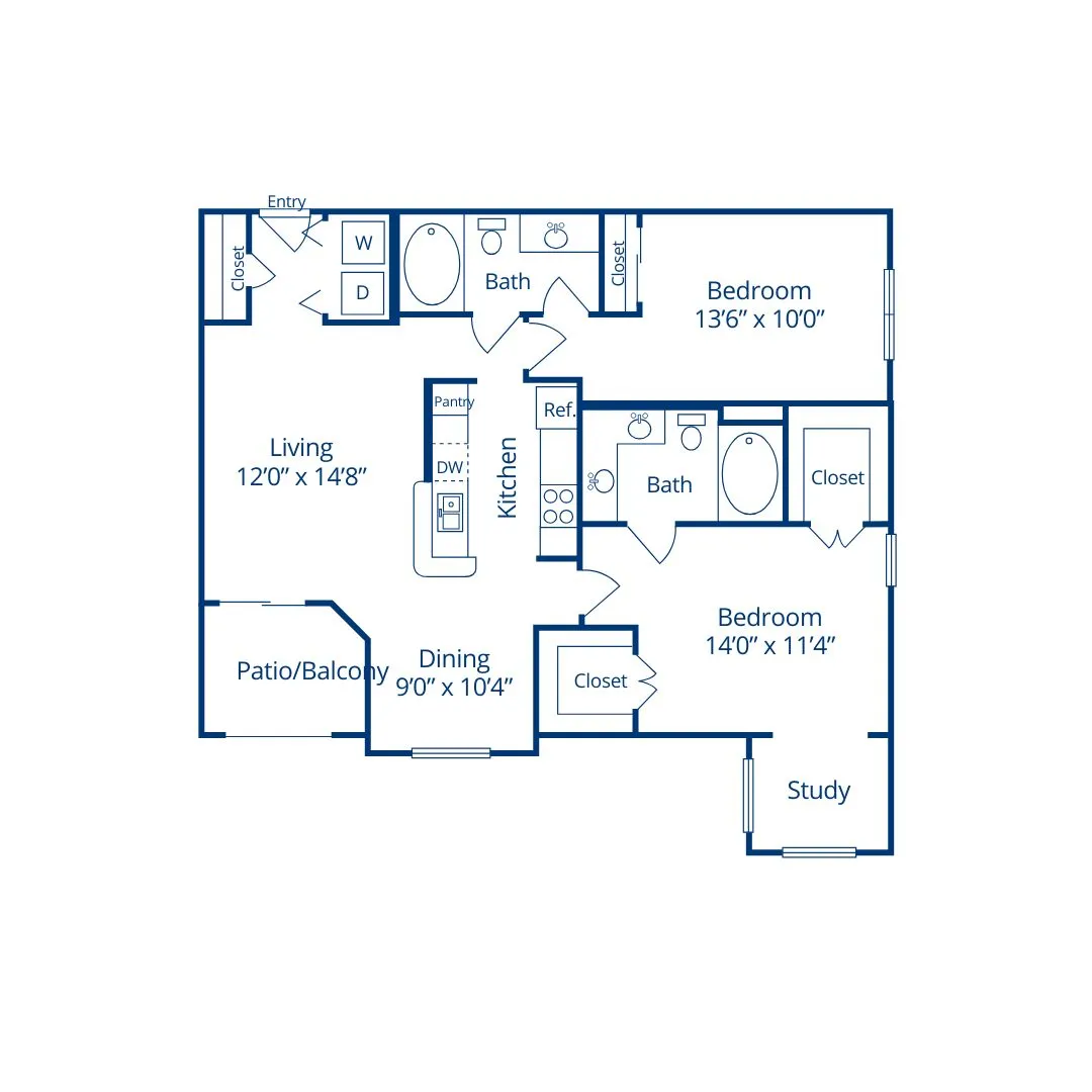 2-2F | Hadley Midtown | Houston, TX Apartments | Apartments in Houston Texas | Midtown Living