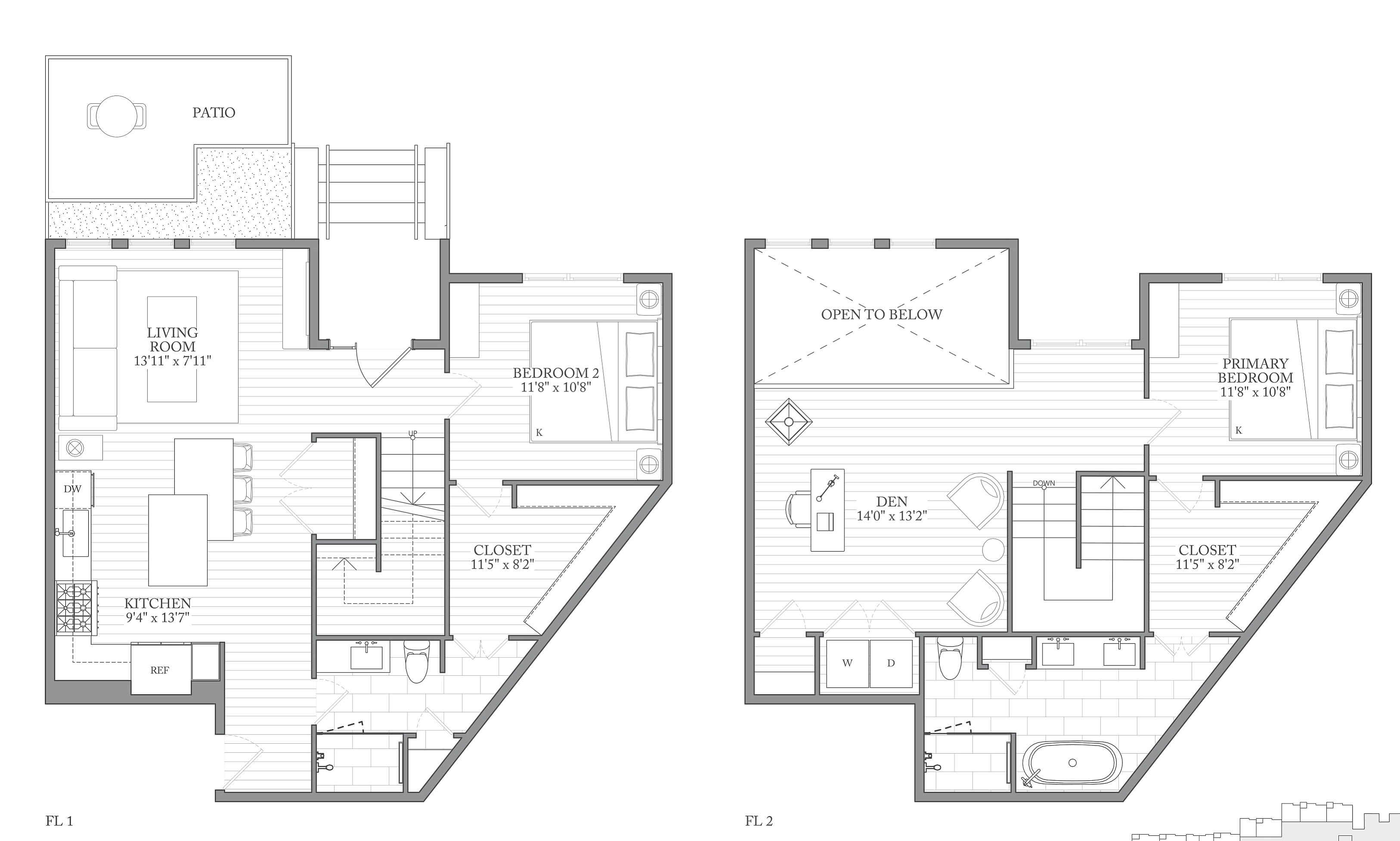 1Riva Row New Apartments | Luxury Apartments in Texas | 1Riva Row 2 bedroom townhome with den