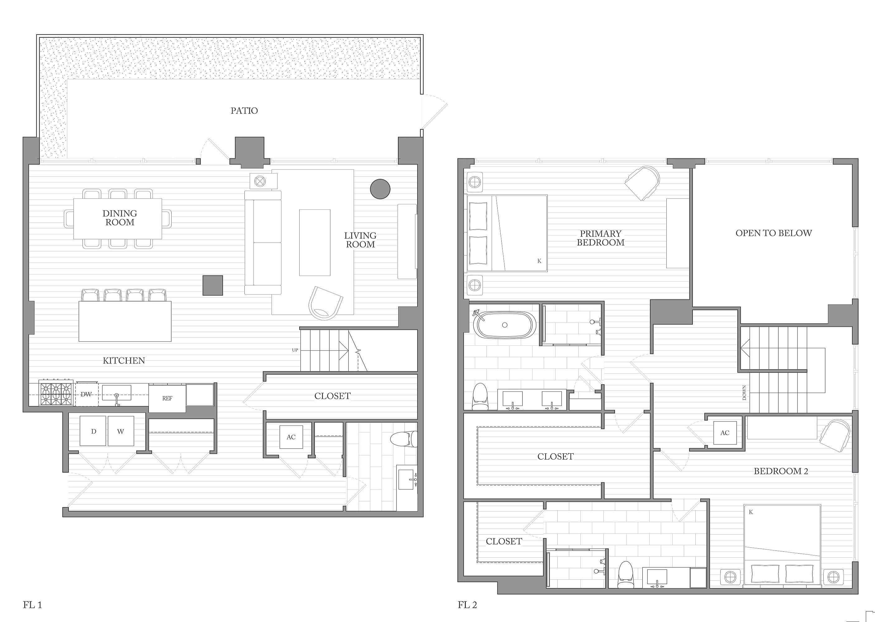 1Riva Row New Apartments | Luxury Apartments in Texas | 1Riva Row 2 bedroom townhome