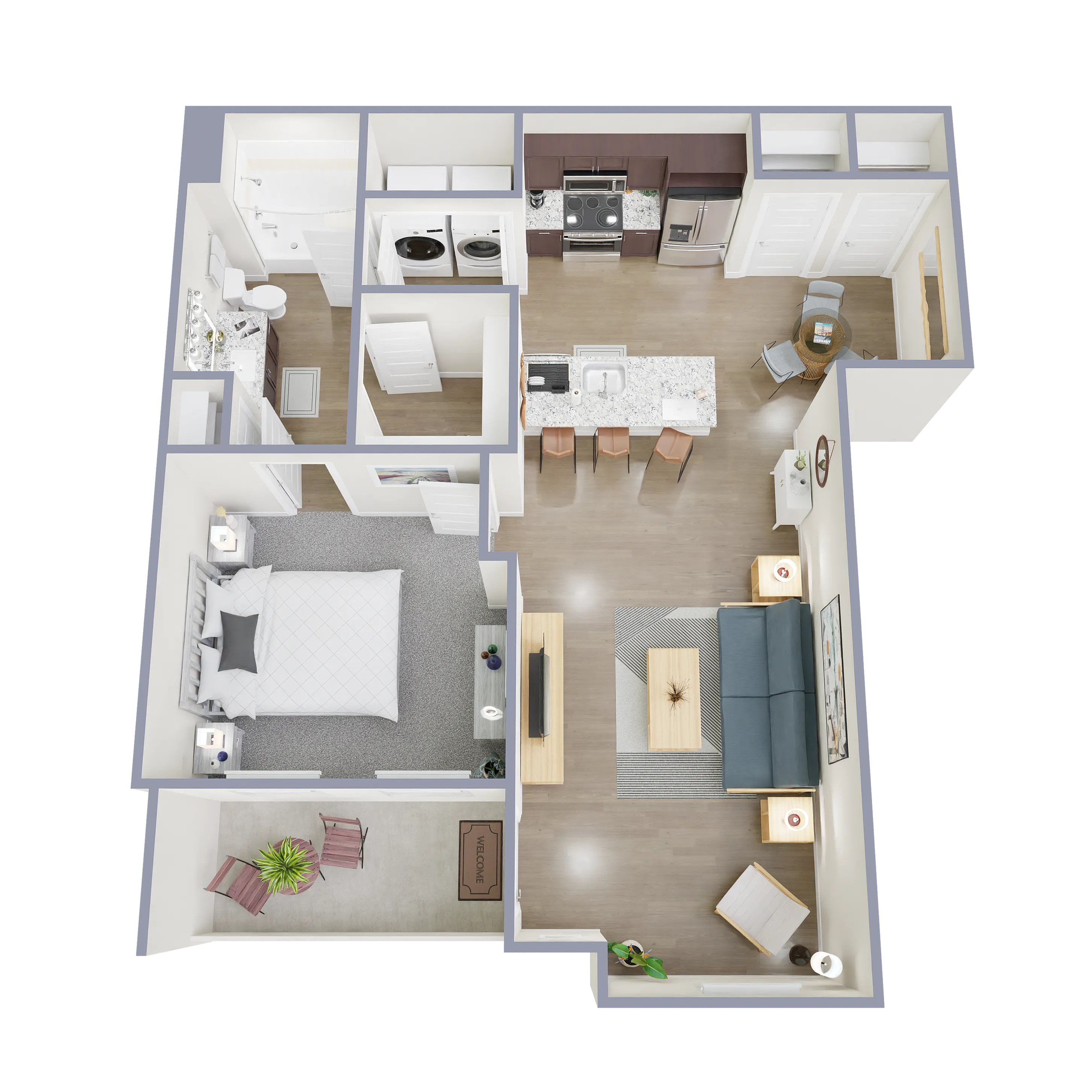 A2.P6 1 Bed 1 Bath - Cathedral Lakes Apartments
