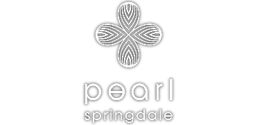 Elegant Pearl Springdale logo featuring a symmetrical geometric design with leaf-like patterns.