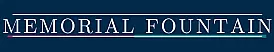 Elegant logo design featuring 'Memorial Fountain' in stylish typography on a navy blue background.