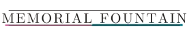 Elegant logo for Memorial Fountain with sleek typography and vibrant color accents.