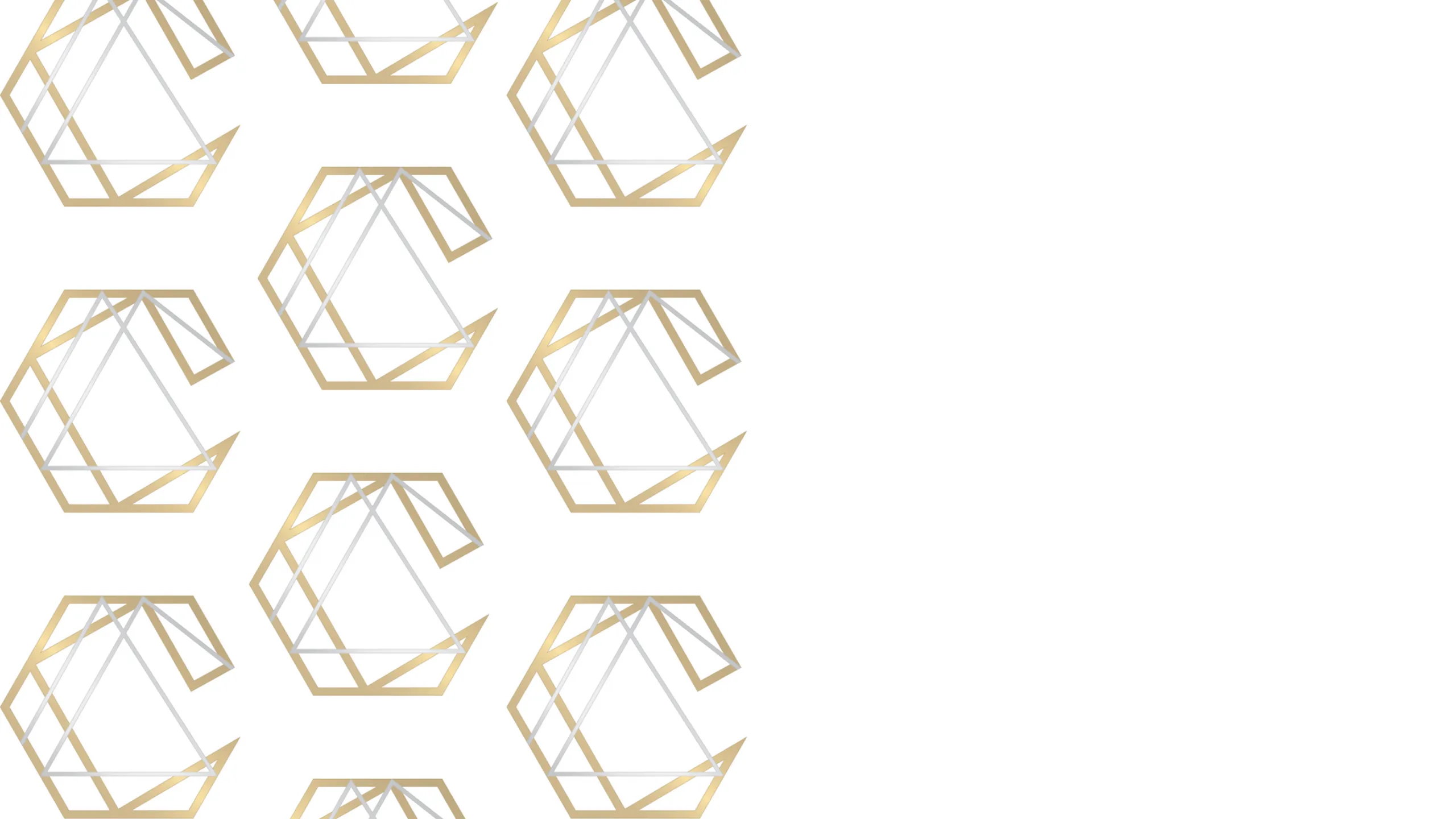 Modern geometric floor pattern with golden and silver accents, creating a chic and elegant design element.