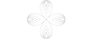 Intricate four-leaf design with elegant patterns on a transparent background.