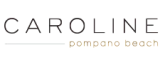 Elegant Caroline Pompano Beach logo with a modern geometric design, exuding luxury and sophistication.